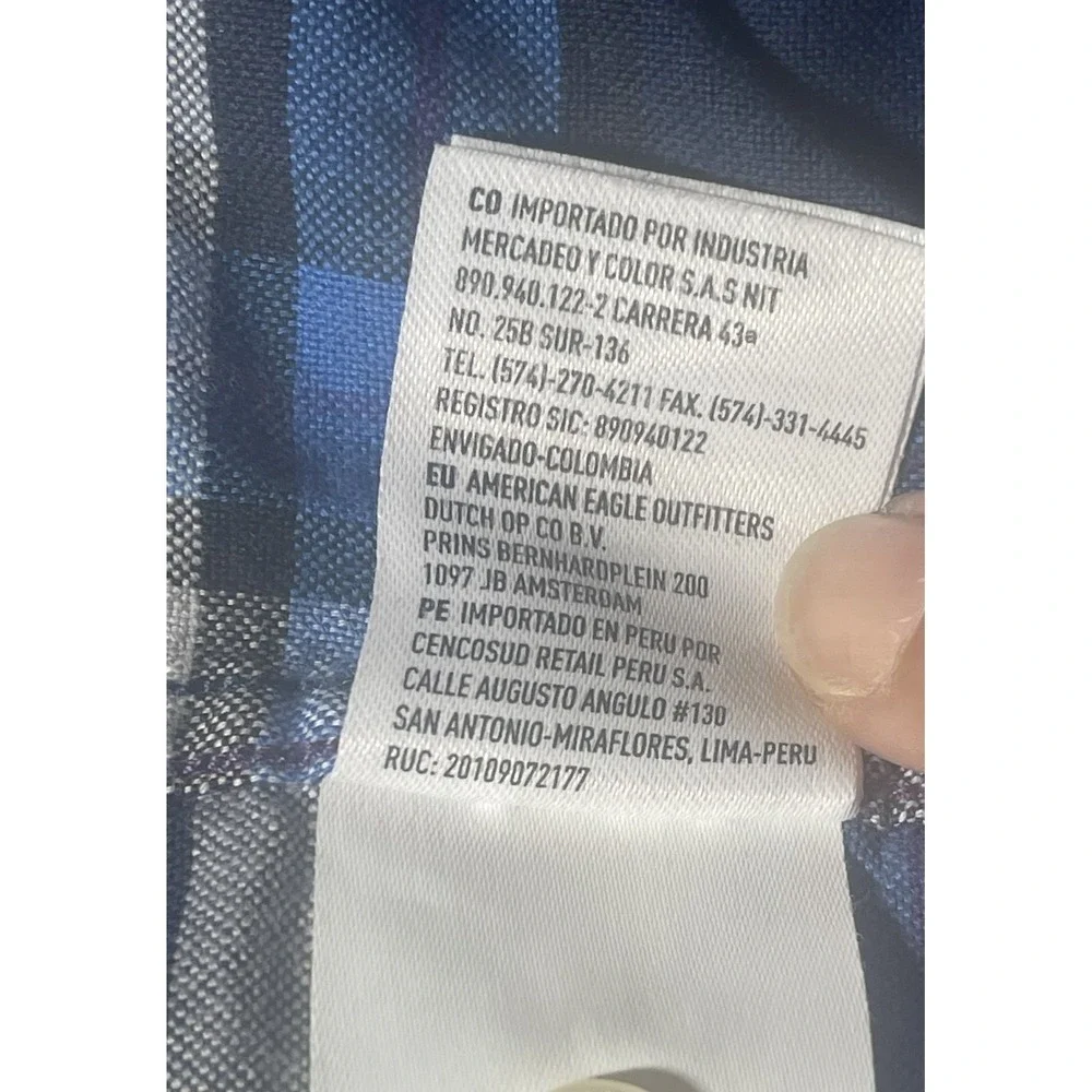 American Eagle Seriously Soft Plaid Flannel Shirt L